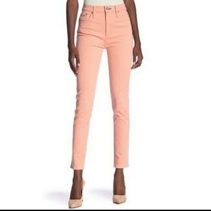 Rag & Bone Peach/Lilac High Rise Skinny Jeans
